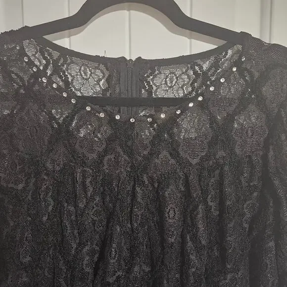 Unbranded long‎ black sparkly velvet - Picture 2 of 5